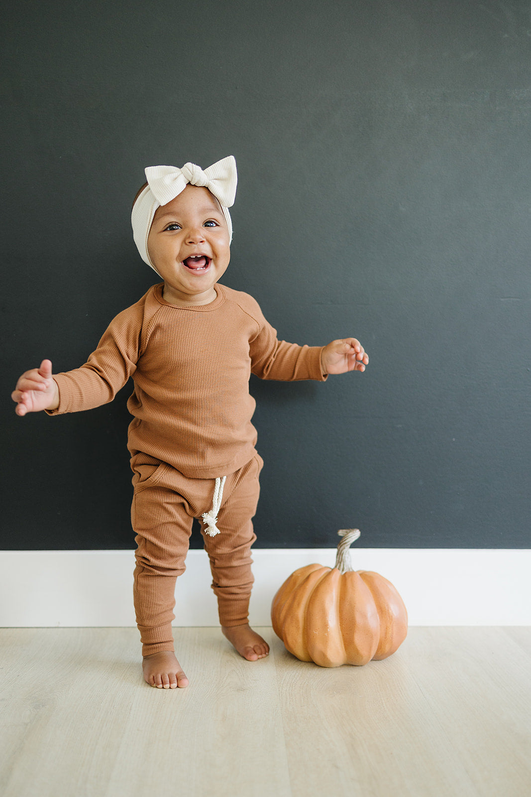 Vanilla Organic Cotton Ribbed Head Wrap - HoneyBug 