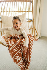 Rust Alpine Plush Blanket - HoneyBug 