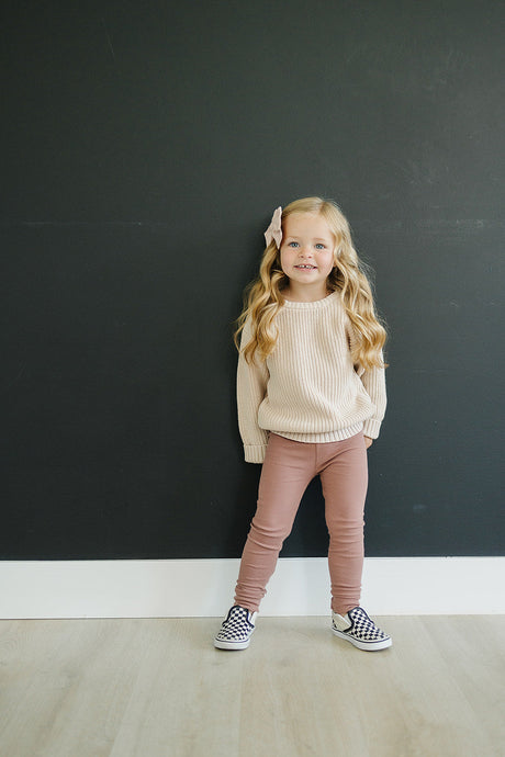 Dusty Rose Organic Leggings - HoneyBug 