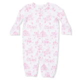 Puppy Toile Pink - Convertible Gown