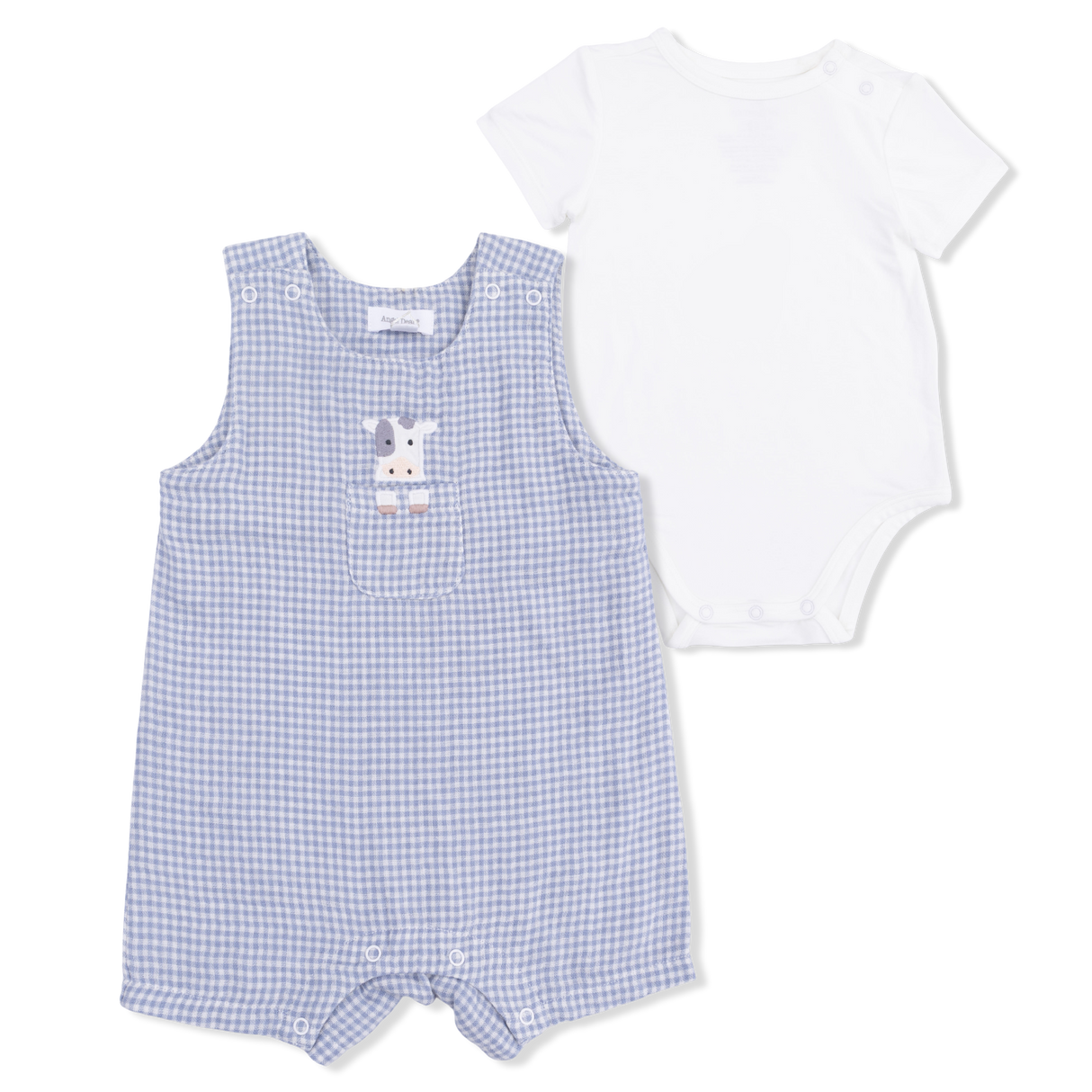 Cute Farm Animals Appliques - Jon Jon with Short Sleeve Bodysuit