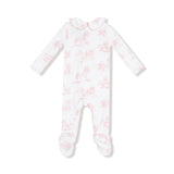 Peter Pan 2 Way Zipper Footie - Farm Toile - Pink - HoneyBug 