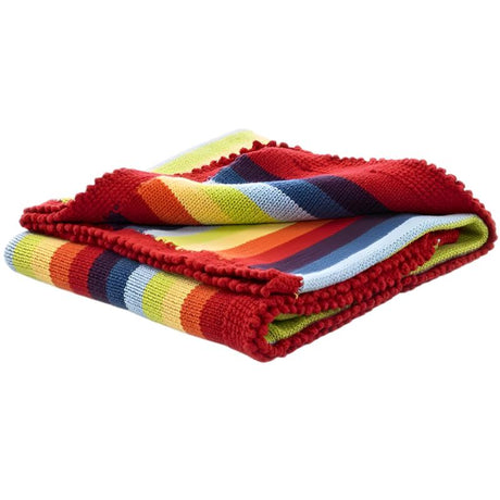 Rainbow Stripey Baby Blanket - HoneyBug 