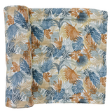Paradise Palms Muslin Swaddle Blanket - HoneyBug 