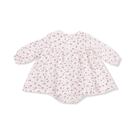 Long Sleeve Smocked Ruffle Bubble with Skirt - HoneyBug 