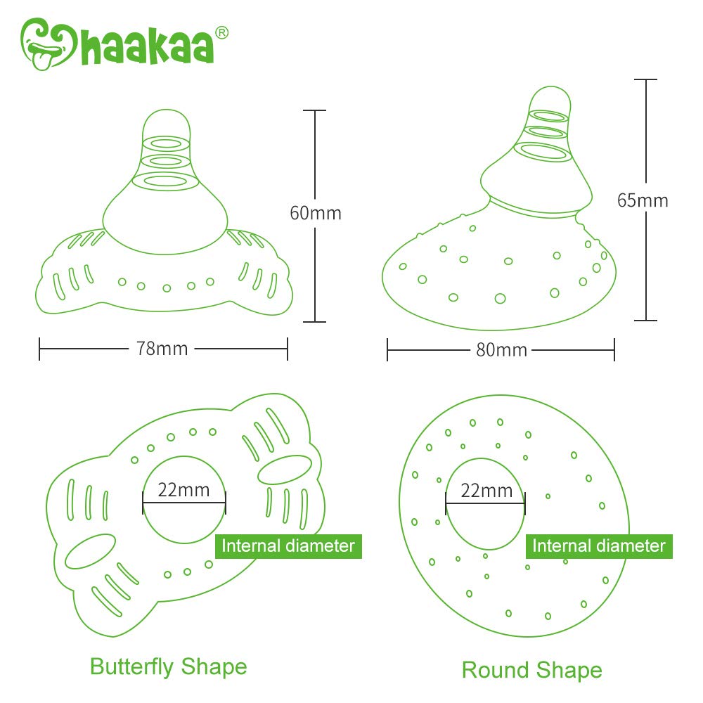 Haakaa Silicone Breastfeeding Nipple Shield, Round Shape 1 pk - HoneyBug 