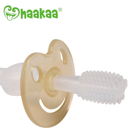 Haakaa 360° Silicone Toothbrush 1 pk - HoneyBug 