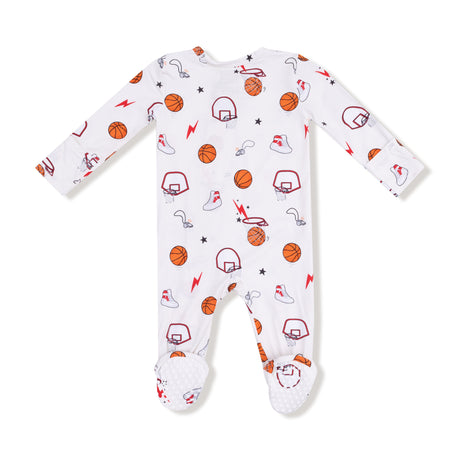 2 Way Zipper Footie - Basketball Uni - HoneyBug 