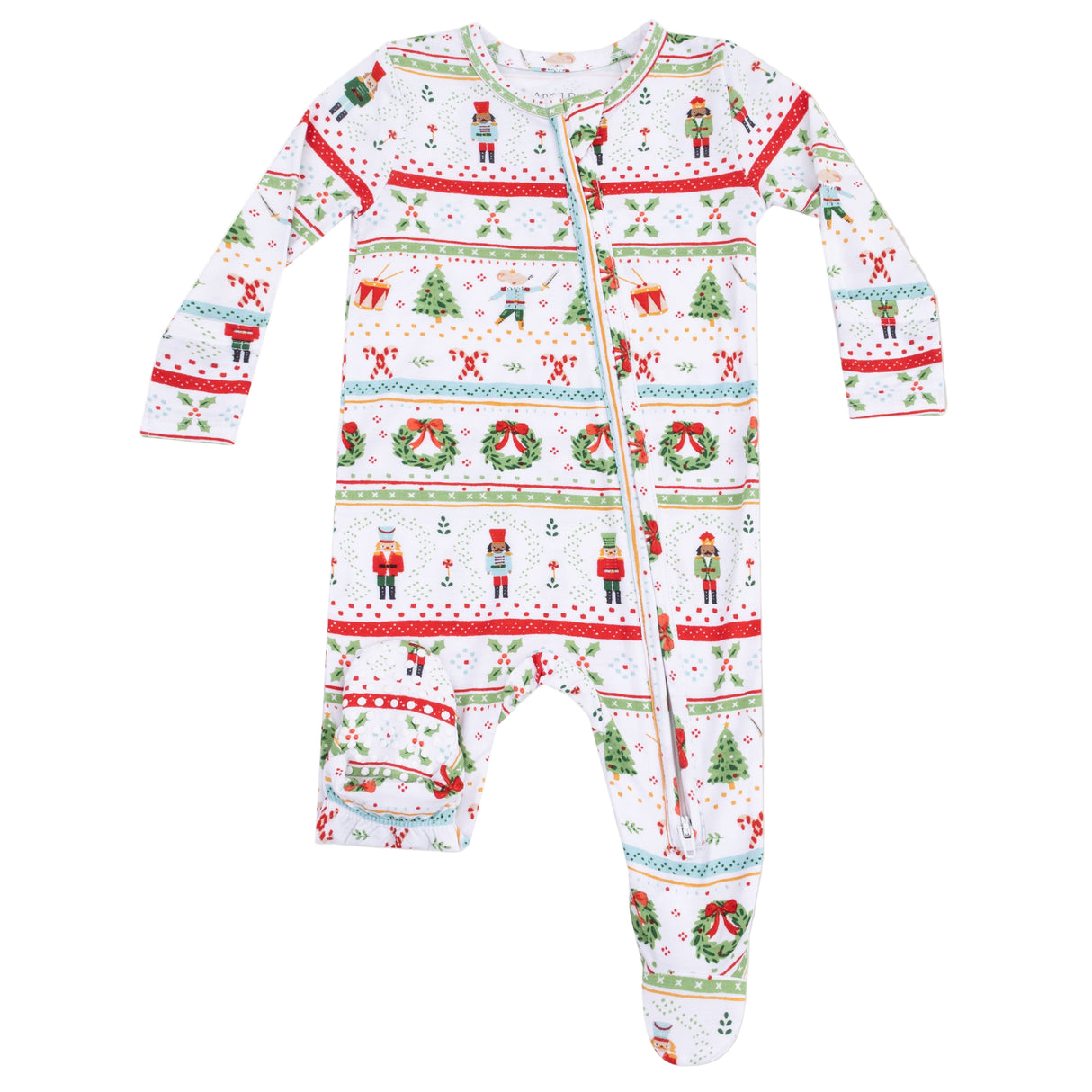 2 Way Zipper Footie - Nutcracker Fair Isle - HoneyBug 