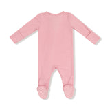 2 Way Zipper Footie - Pink Dolphin - HoneyBug 