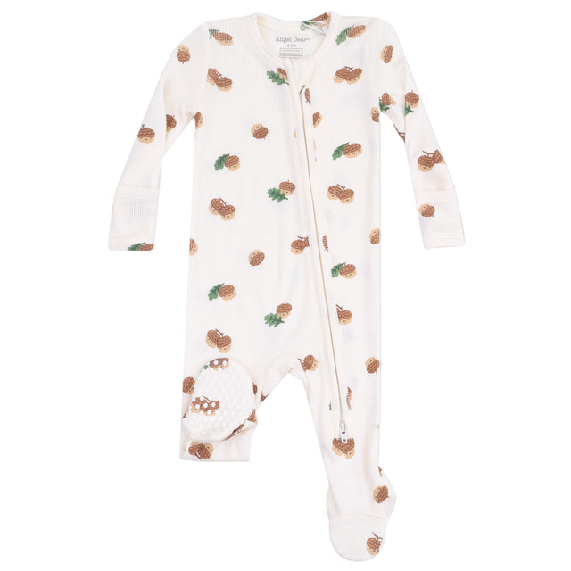 2 Way Zipper Footie - Tiny Acorns - HoneyBug 