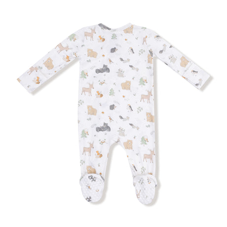 2 Way Zipper Footie - Woodland Babies - HoneyBug 