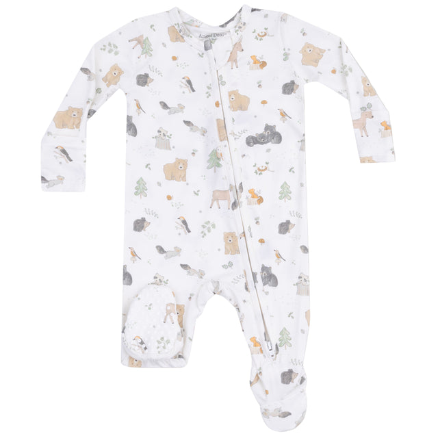 2 Way Zipper Footie - Woodland Babies - HoneyBug 