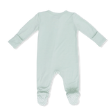 Solid Cameo Green - 2 Way Zipper Footie