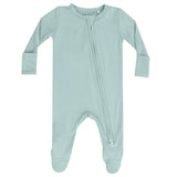 Solid Misty Blue - 2 Way Zipper Footie