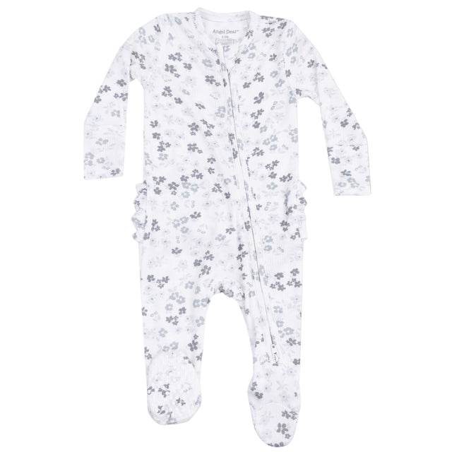 2 Way Zipper Ruffle Back Footie - Caroline's Calico - HoneyBug 