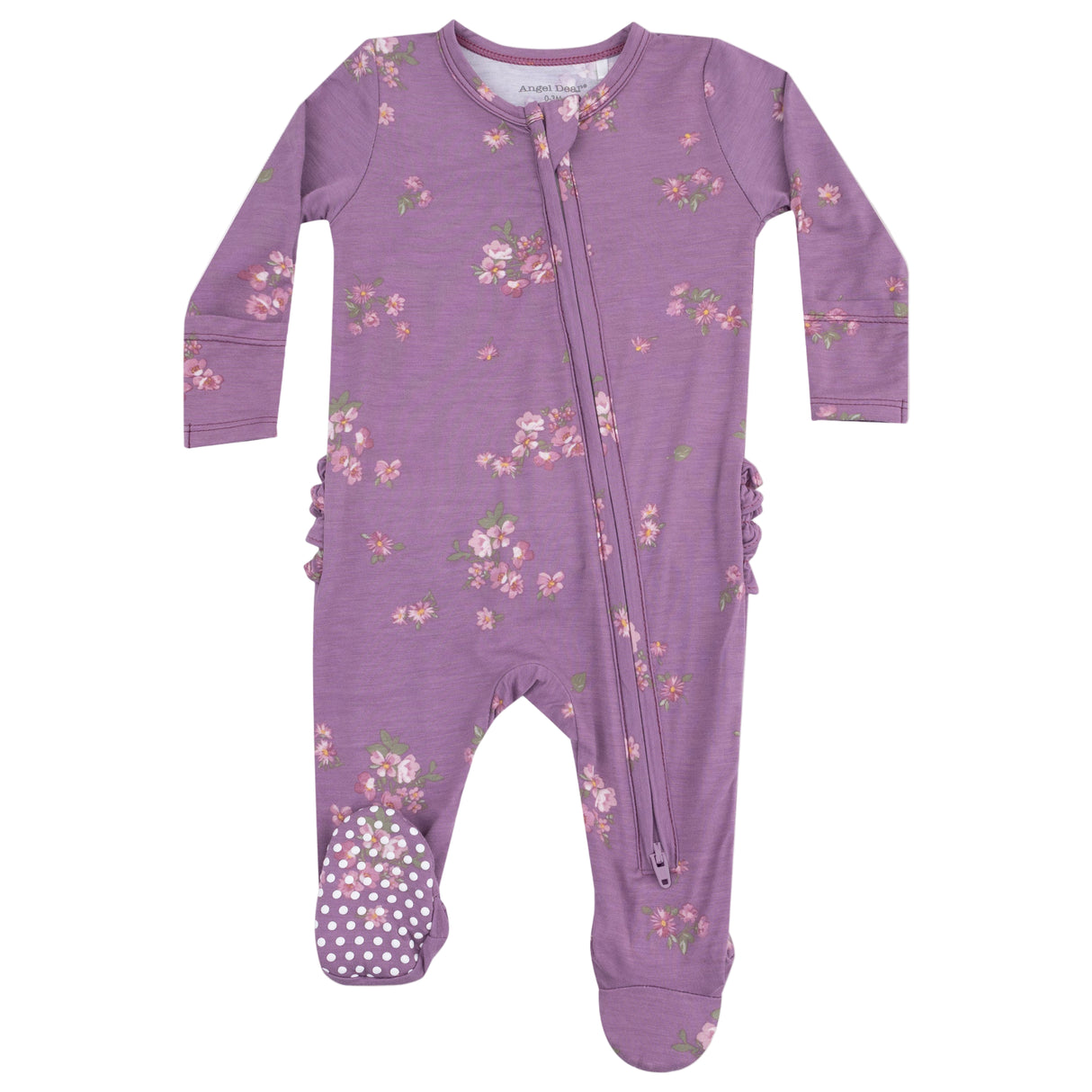 2 Way Zipper Ruffle Back Footie - Woodsorrel - HoneyBug 