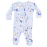 Ashley Rose Floral - 2 Way Ruffle Back Zipper Footie