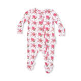 Elegant Roses - 2 Way Ruffle Back Zipper Footie