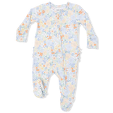 Georgia Floral - 2 Way Ruffle Back Zipper Footie