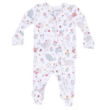 Garden Sea Creatures - 2 Way Ruffle Back Zipper Footie