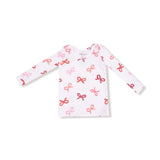 Loungewear Set - Candy Cane Bows - HoneyBug 