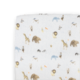 Cotton Muslin Crib Sheet - Party Animals - HoneyBug 