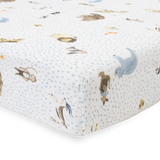 Cotton Muslin Crib Sheet - Party Animals - HoneyBug 