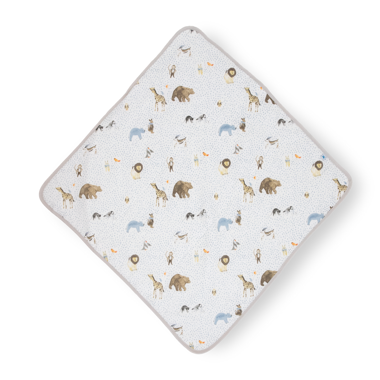 Infant Hooded Towel - Party Animals - HoneyBug 