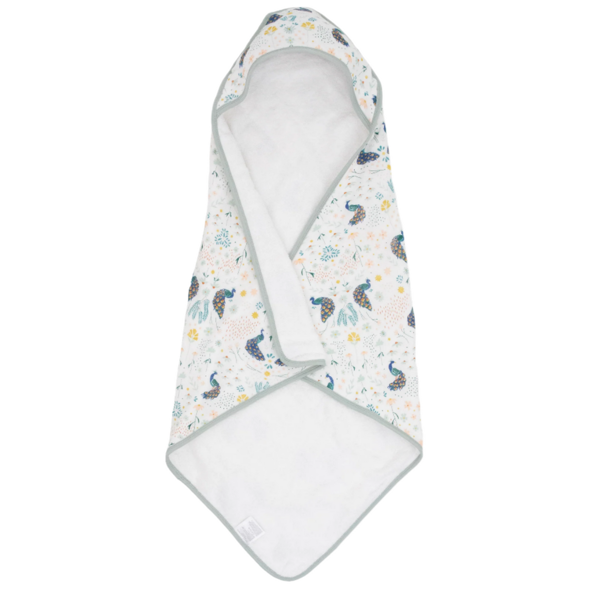 Infant Hooded Towel - Peacock - HoneyBug 