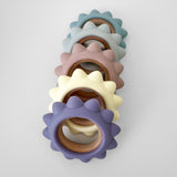 Garden Party Teether Collection - Silicone & Beechwood Sunshine