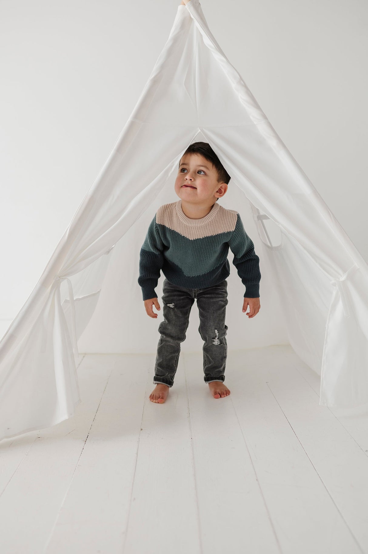 Colorblock Knit Sweater - HoneyBug 