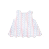 Tulip Stripe - Scallop Back Top with Bloomer