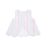 Tulip Stripe - Scallop Back Top with Bloomer
