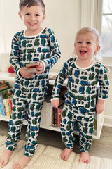 Long Sleeve Pajama Set - Garbage Trucks - HoneyBug 