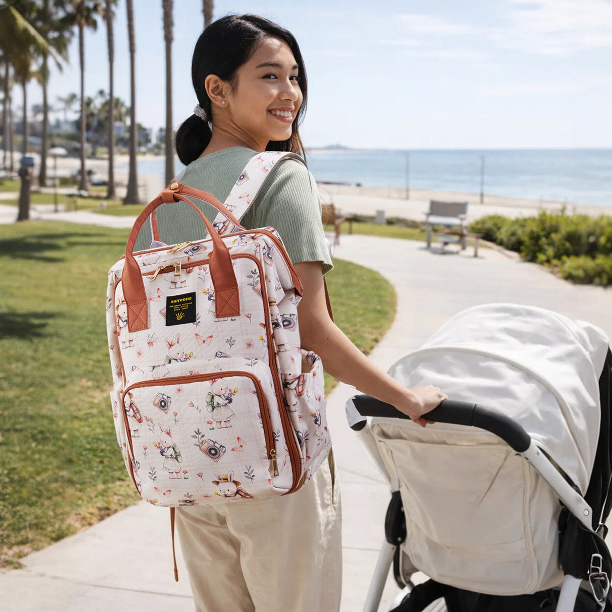 Open-Wide Diaper Backpack