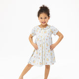 Country Stitch Floral - Betty Dress Puff Sleeve with Bloomer