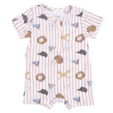 Vintage Baseball Stripe  - Henley Shortall
