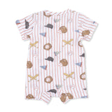 Vintage Baseball Stripe  - Henley Shortall