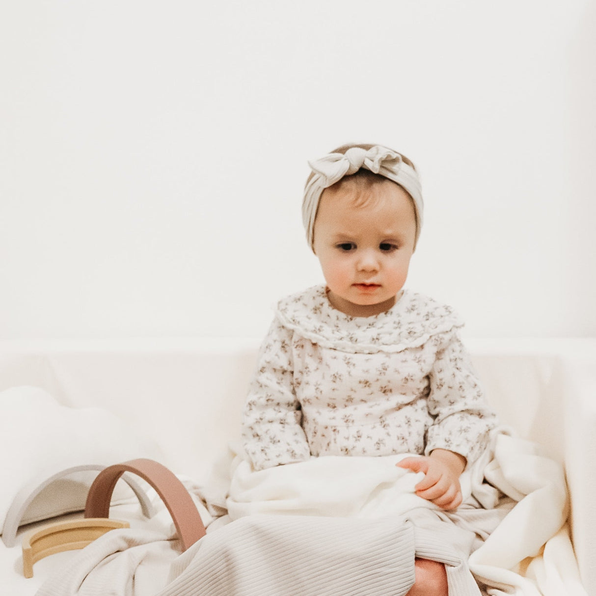 Oat Ribbed Toddler Blanket