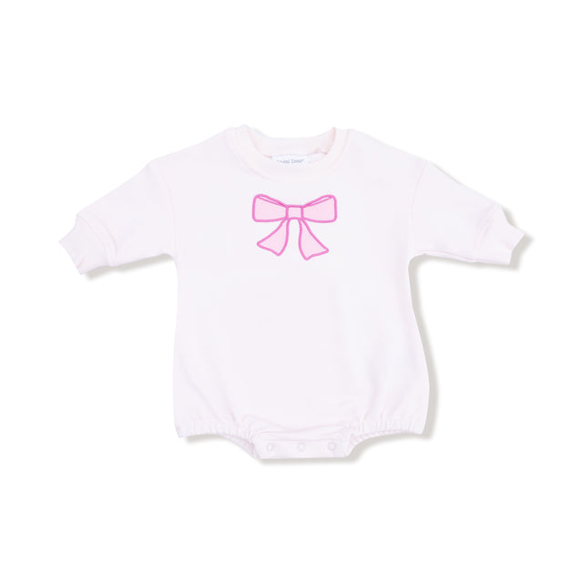 Sweatshirt Bubble with Bow Applique - HoneyBug 