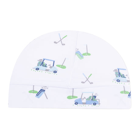 Beanie Hat - Baby Golf Carts - Blue - HoneyBug 