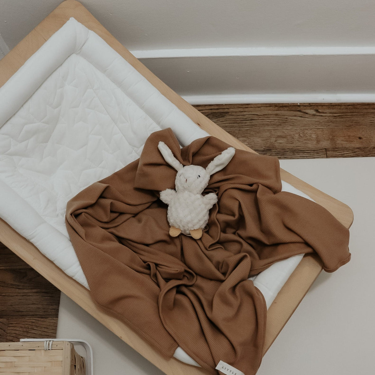 Caramel Waffle Knit Blanket