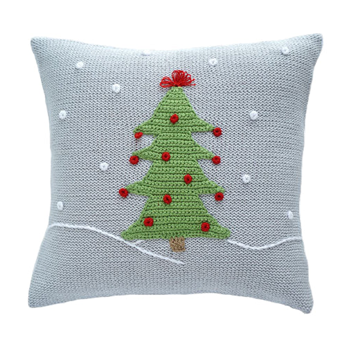 Snowy Christmas Tree 10" Pillow