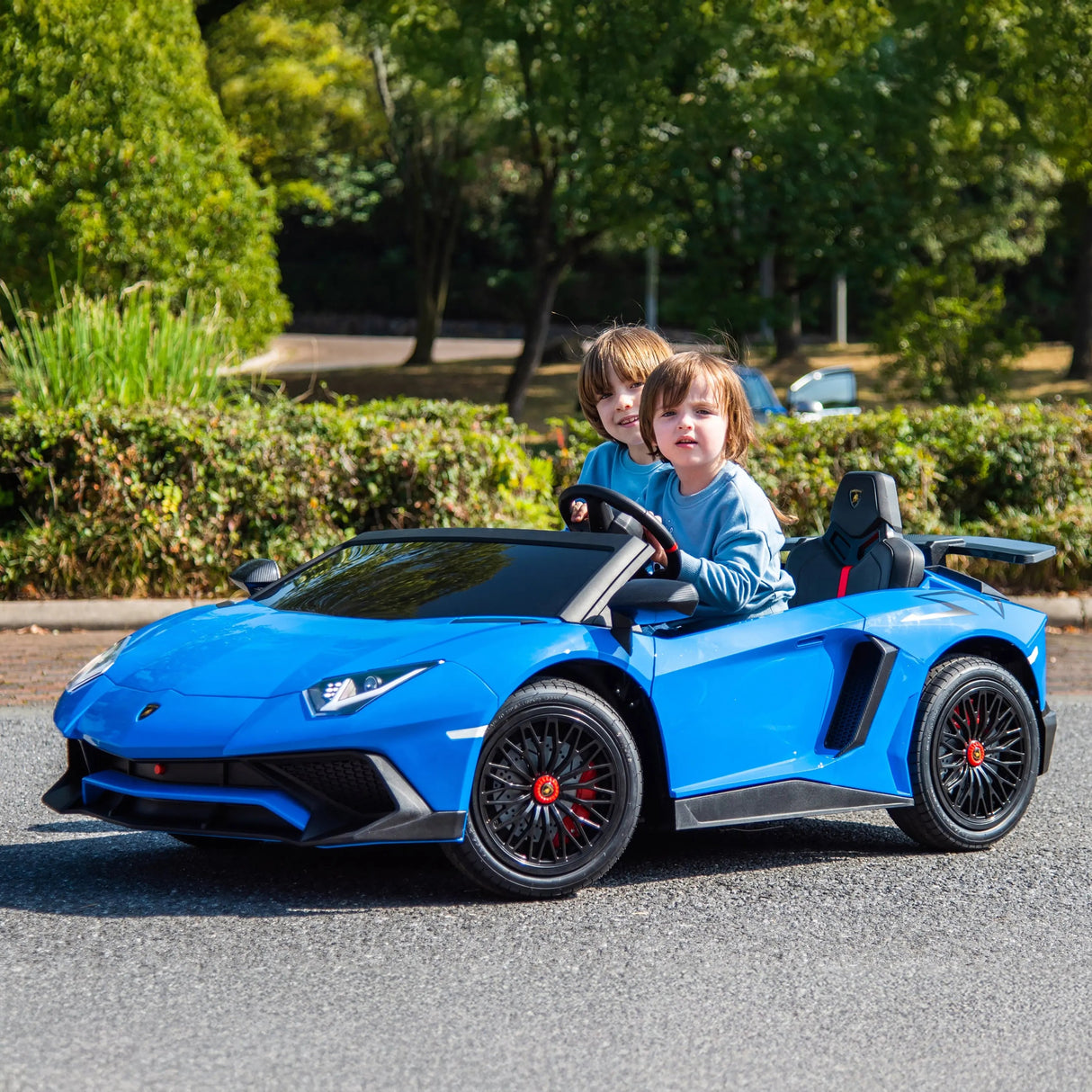 24V Lamborghini Aventador 2 Seater Ride On Car for Kids: Advanced Brushless Motor & Differential for High-Octane Fun