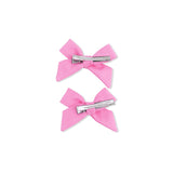 Solid Pink Drink - 2 Pack Bow Clips