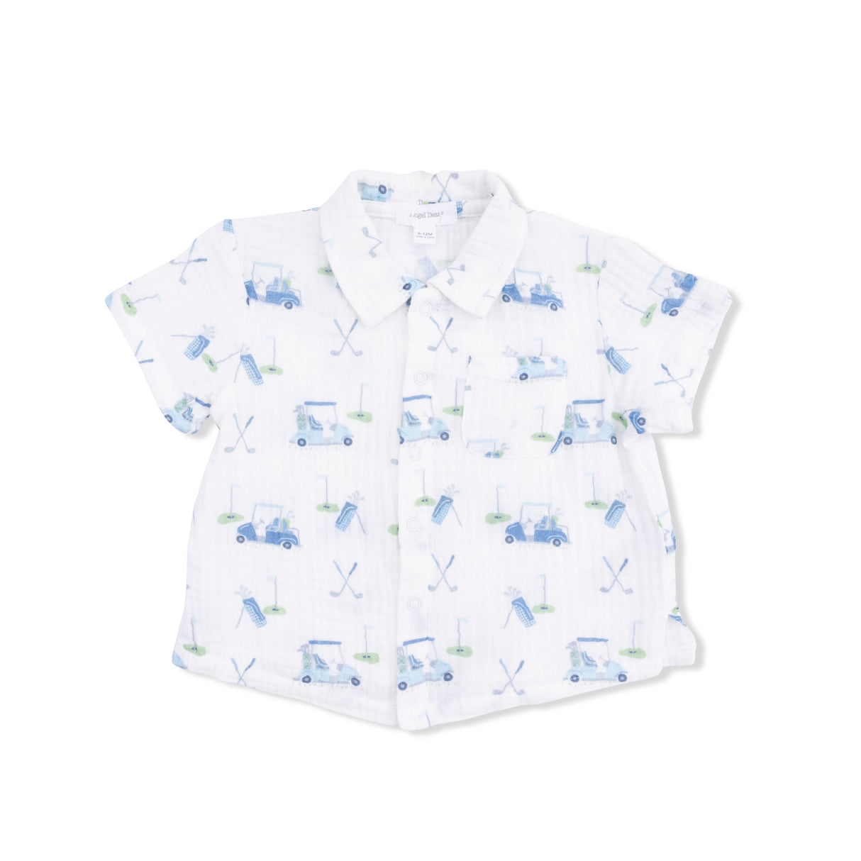Baby Golf Carts Blue - Polo Button Up with Casual Short