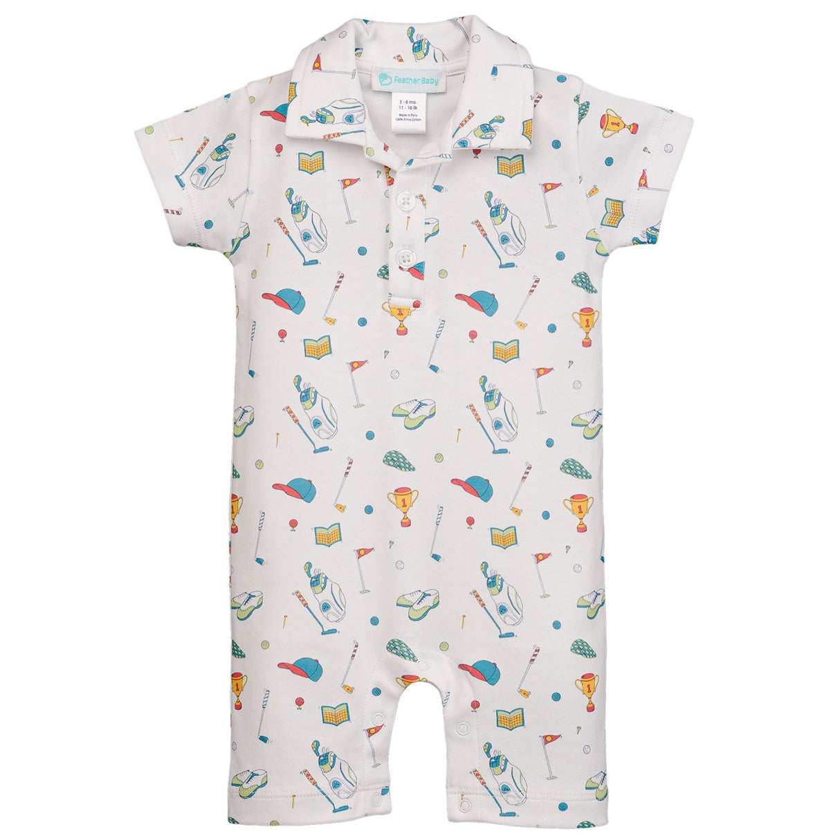 Collared Romper - Little Links - HoneyBug 