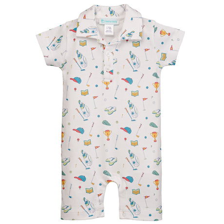 Collared Romper - Little Links - HoneyBug 