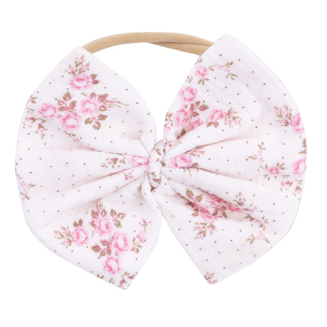 Big Bow on Soft Headband - Belle Rosette Dot - HoneyBug 